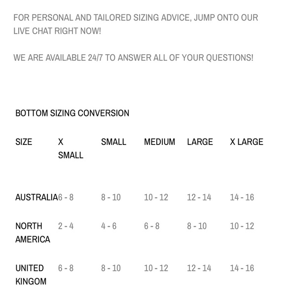 SIZE GUIDE - Picture 2 of 2